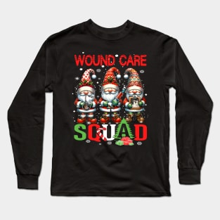 Wound Care Nurse Squad Christmas Holiday Matching Long Sleeve T-Shirt